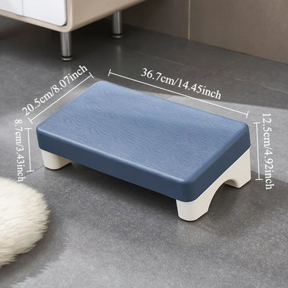 Repose-pieds ergonomique bleu avec dimensions 36,7 x 20,5 x 12,5 cm - confort plantaire et soutien lombaire au bureau