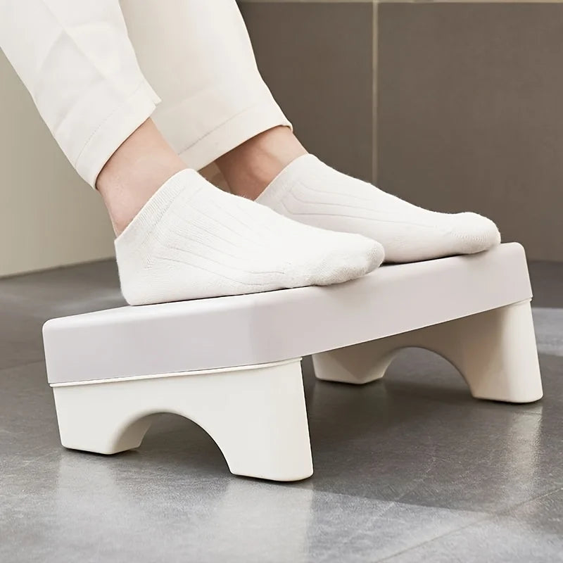 Repose-pieds ergonomique blanc pour bureau - soutien des pieds et soulagement des tensions lombaires en position assise