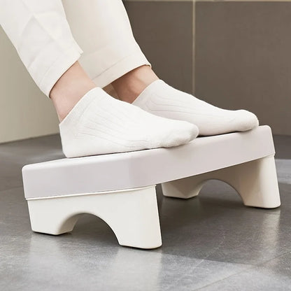 Repose-pieds ergonomique blanc pour bureau - soutien des pieds et soulagement des tensions lombaires en position assise