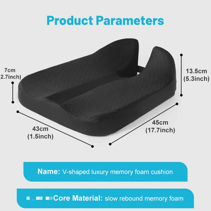 Coussin coccyx surélévateur voiture - confort longues distances et protection vertèbres coccyx