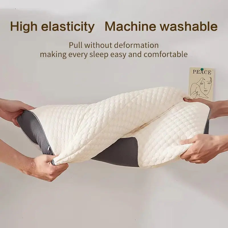 Oreiller cervical haute élasticité lavable en machine - résistant à la déformation pour un sommeil confortable durable