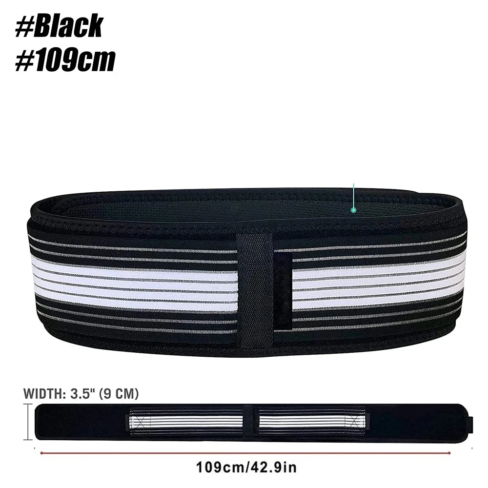 Ceinture sacro-iliaque noire 109cm - largeur 9cm soutien lombaire et bassin taille compacte