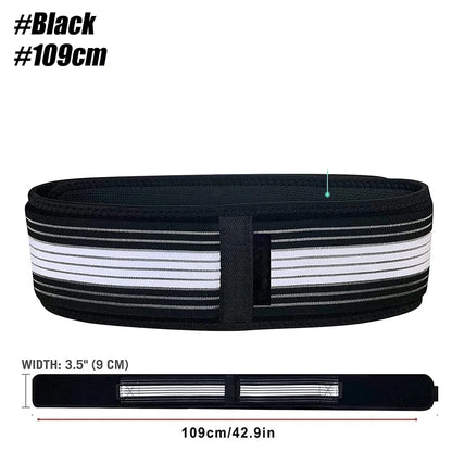 Ceinture sacro-iliaque noire 109cm - largeur 9cm soutien lombaire et bassin taille compacte