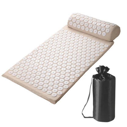 Set acupression contenu coffret - tapis cervical plantaire et sac transport inclus