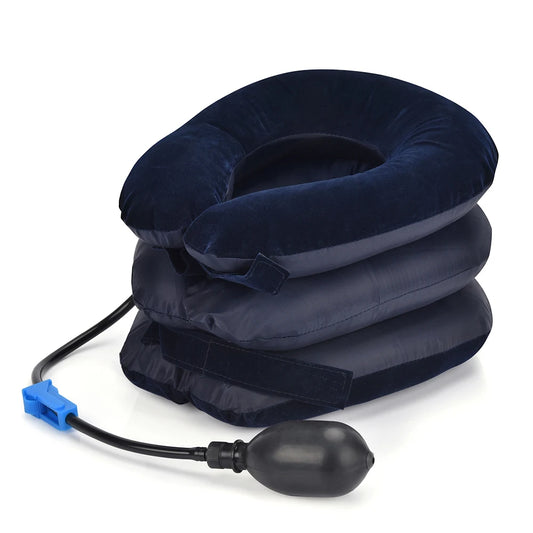 Extenseur cervical gonflable traction et décompression - collier orthopédique soulagement hernie discale cervicale
