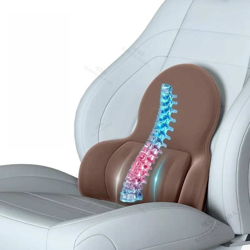 Coussin lombaire à mémoire de forme réglable - soutien lombaire ajustable pour bureau et voiture