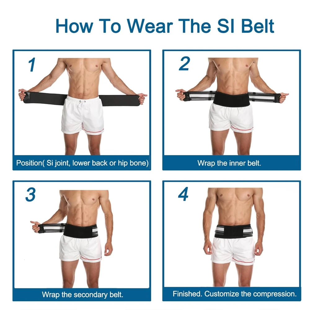 Guide en 4 étapes pour mettre la ceinture sacro-iliaque - positionnement et ajustement de la sangle de soutien bassin