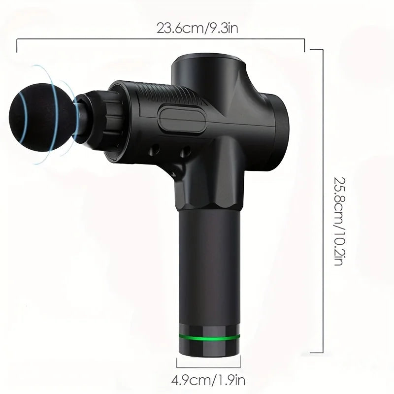 Pistolet massage percussif batterie rechargeable - autonomie longue durée massage complet corps