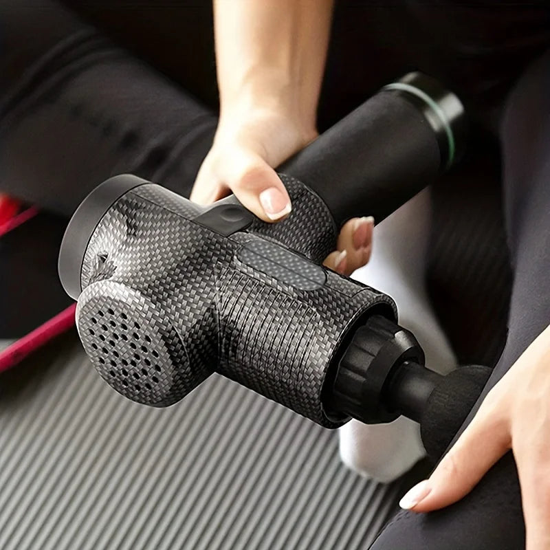 Pistolet massage percussif têtes interchangeables - accessoires multiples massage ciblé dos épaules jambes