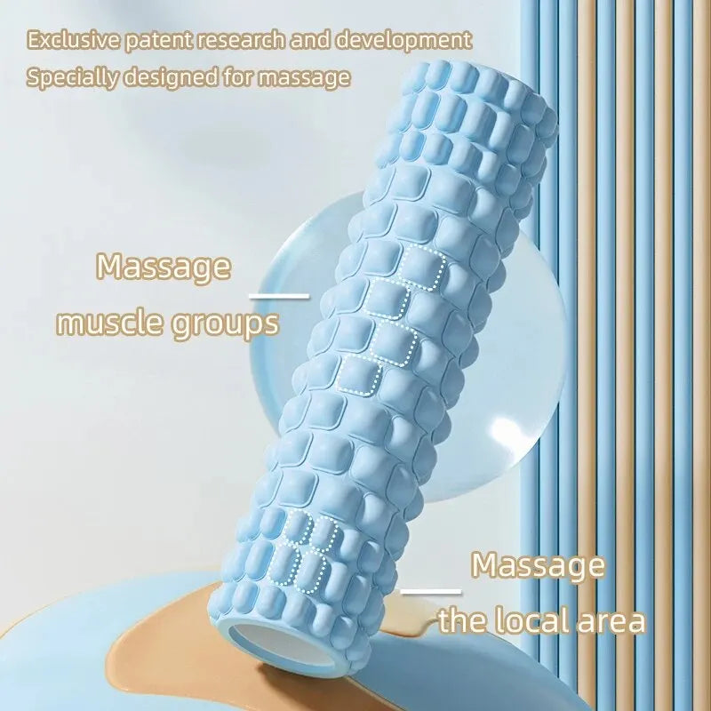 Rouleau massage musculaire jambes - décontraction quadriceps ischio-jambiers et mollets après sport