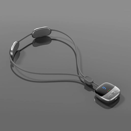 Masseur Cervical Suspendu EMS — Compresse Chaude & Relaxation